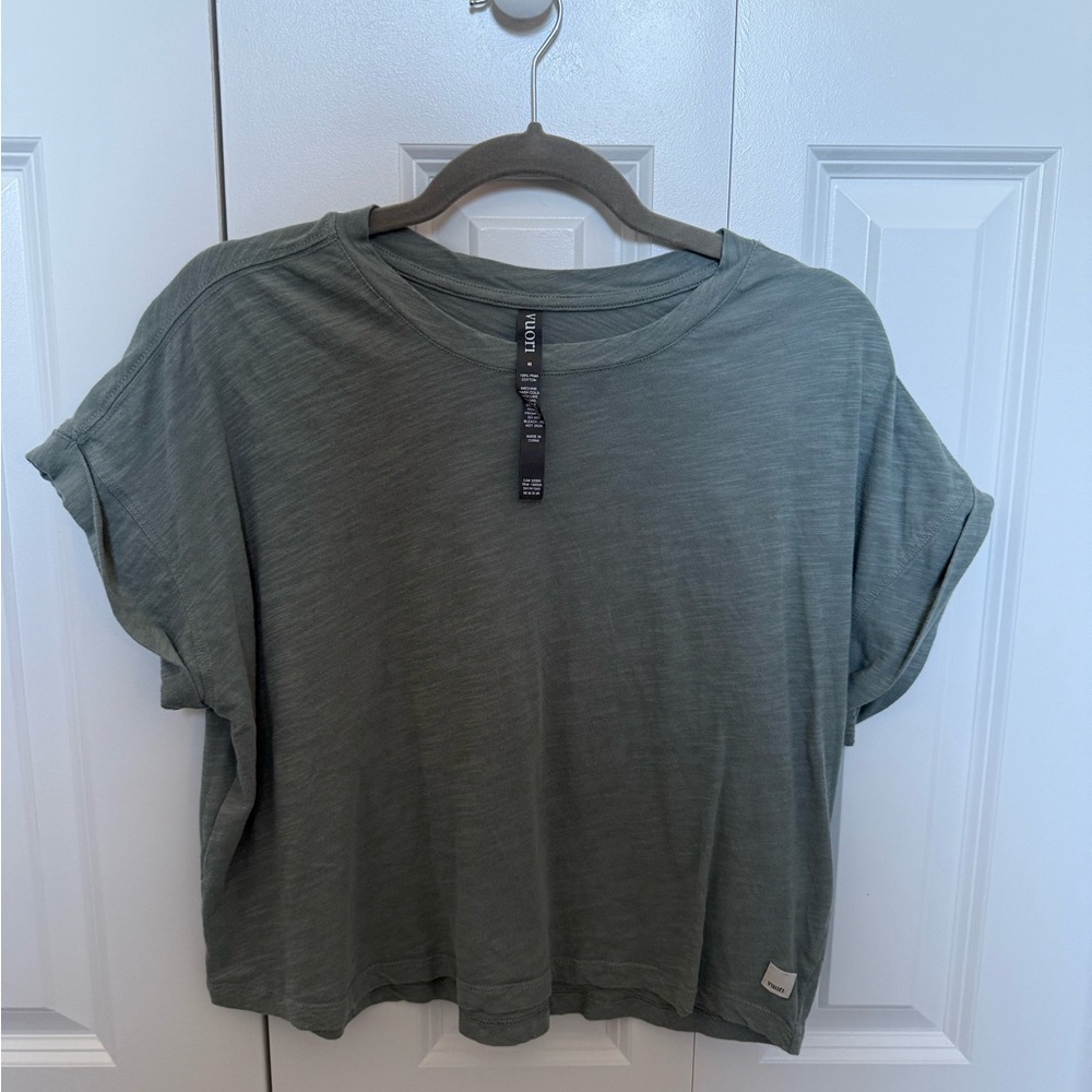 Vuori Cropped Green Top size M